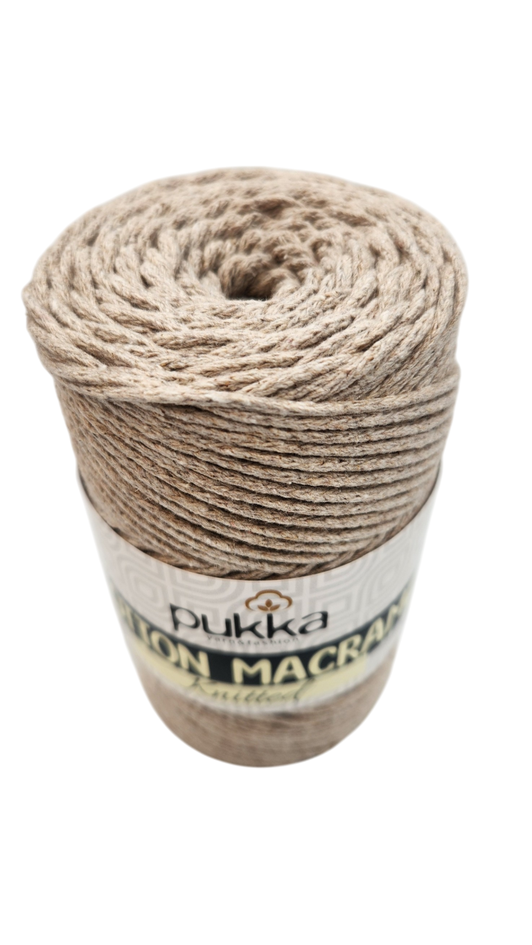 Knitted Cotton Macrame cord Pukka Yarn