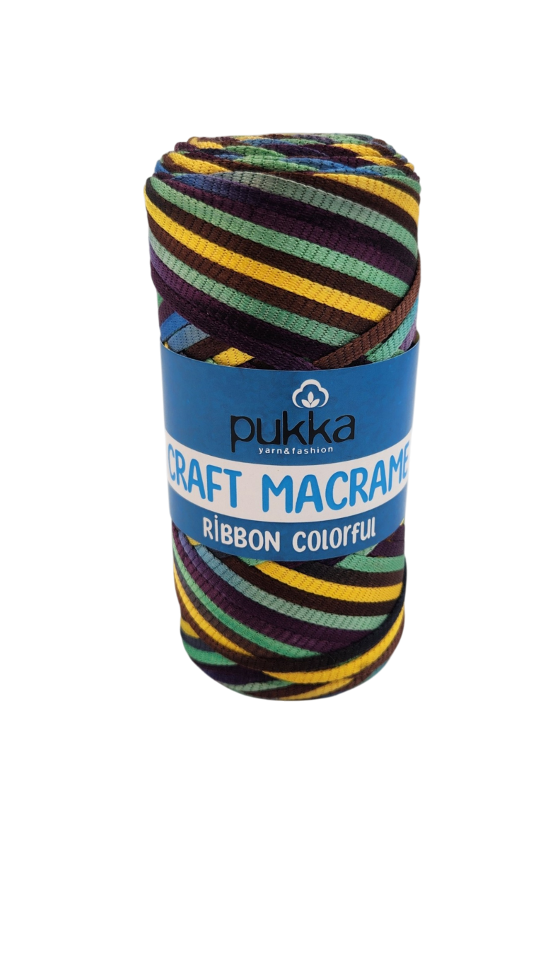 Ribbon Macrame Colorful decorative yarn Pukka Yarn